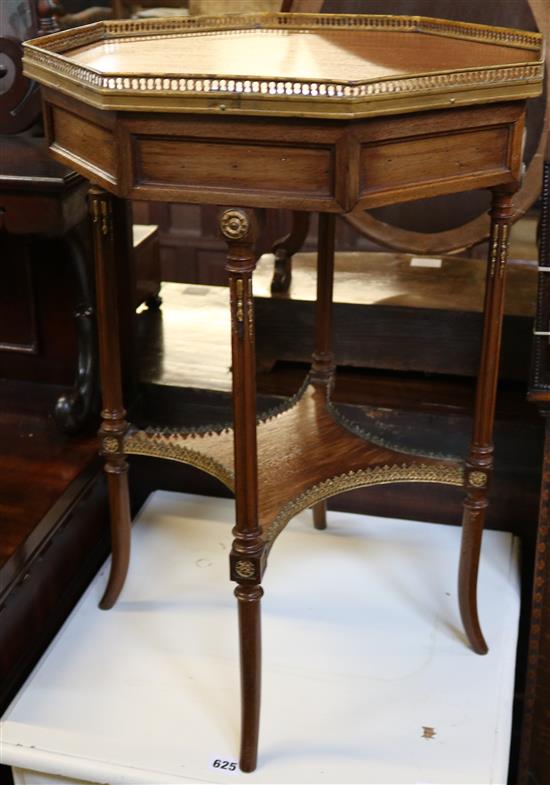 Octagonal occasional 2 tier  table